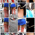 【超高画質逆さ撮り】美少女コスプレイヤー粘着撮り004 プリ尻生パンレイヤー粘着ストーキング逆さ撮り