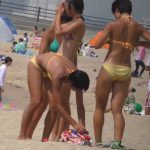 ビーチバレー試合後集合写真